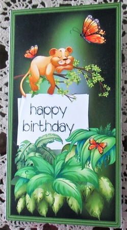 Jungle Series - Happy Birthday Voucher/Money Wallet/Pocket Envelope by Wendy De Winter