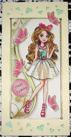 DL. Pretty Teens Card Front 7 by Wendy De Winter