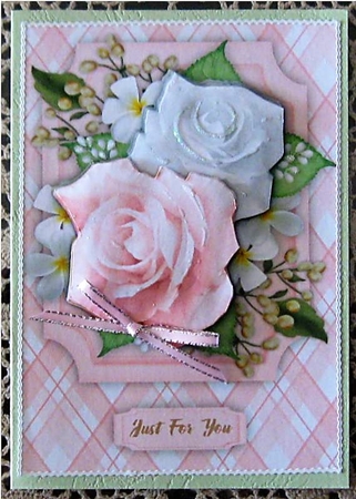    Soft Pink  Roses and Babys Breath by Wendy De Winter