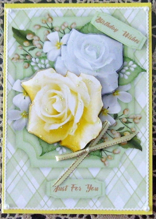    Yellow Roses and Babys Breath by Wendy De Winter