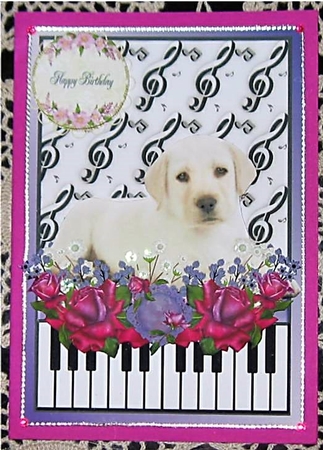 Dogs and Music No.1 A5 by Wendy De Winter