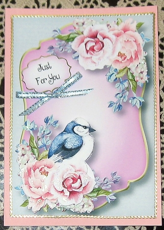 Beautiful Bird & Blooms - Pink & Blue A5 by Wendy De Winter