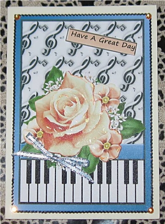 Gorgeous Yellow Roses On Music Background by Wendy De Winter