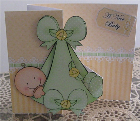 3D Shaped No-Hole Fold Back Mini Kit -   New Baby  by Wendy De Winter