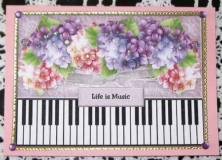 Elegant Piano Card by Wendy De Winter