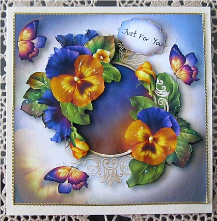 Pretty Pansies & Flutters by Wendy De Winter