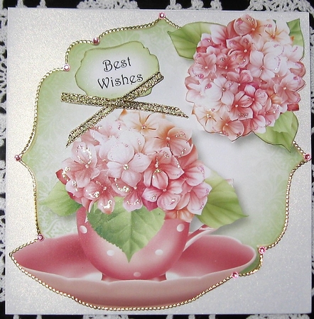 Pink Pastels - Teacup & Saucer by Wendy De Winter