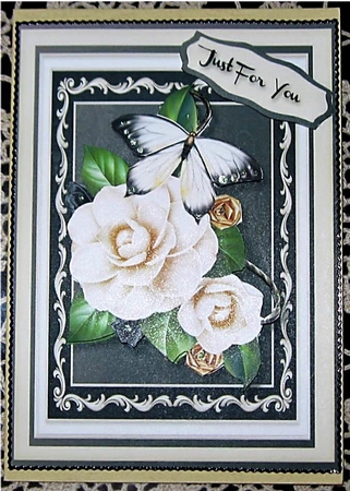 A5 ,Fantasy Magnolias and Butterfly  by Wendy De Winter