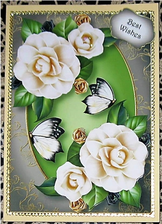 Beautiful White Camelias A5 by Wendy De Winter