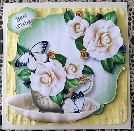 White Camelia - Teacup & Saucer by Wendy De Winter