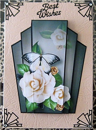 Art Deco Stacker - White Camelias by Wendy De Winter