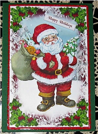 Santa Bearing Gifts by Wendy De Winter