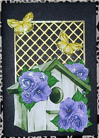  Birdhouse & Lavender Flowers New Home by Wendy De Winter