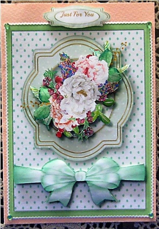 Beautiful Mixed roses and Wrap bow  by Wendy De Winter