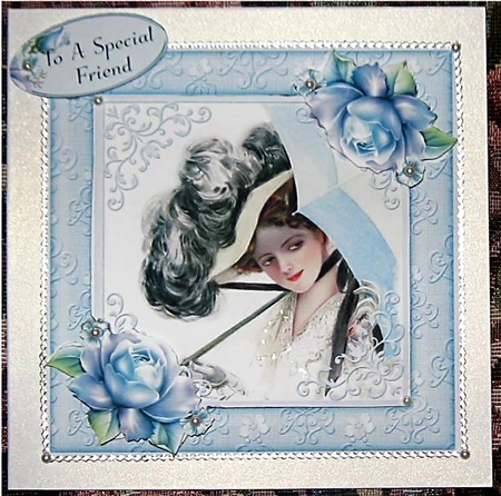Victorian Lady With Brolly & Roses Mini Kit by Wendy De Winter