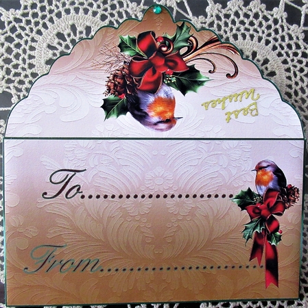 Christmas robin Christmas money wallet by Wendy De Winter