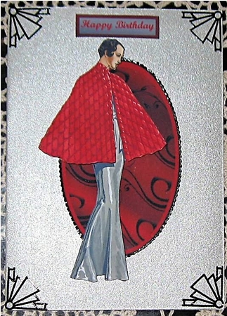 Elegant Lady in Red & Silver by Wendy De Winter