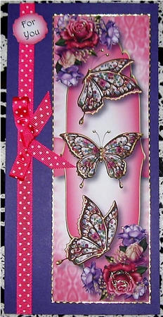 Beautiful Butterflies - Belle Epoque Roses Lge DL by Wendy De Winter