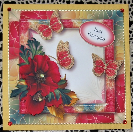 Art Nouveau Bright & Butterflies - Poppies by Wendy De Winter