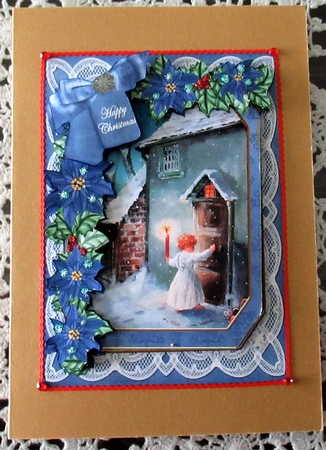 Choirboy Happy Christmas 7x5in Fancy Lace Step by Step by Wendy De Winter