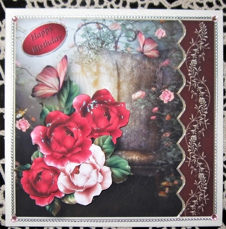 Peaceful Moments - Decoupage Card Front by Wendy De Winter
