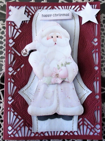 Cute Santa In Pink by Wendy De Winter