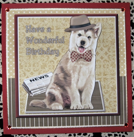 Male Card Birthday Dog by Wendy De Winter