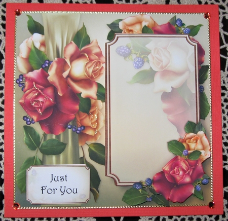 Panel & Bow - Autumn Roses by Wendy De Winter
