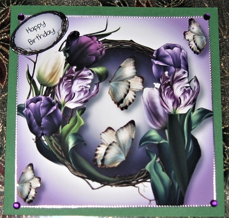 Spring Florals - Purple & White 8x8 by Wendy De Winter