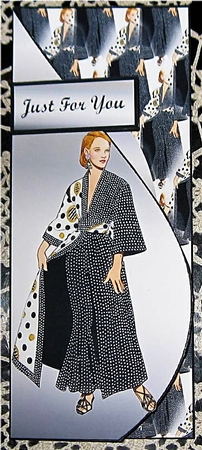 Trendy Lady Teardrop Card by Wendy De Winter