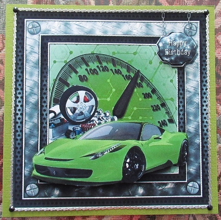 Lime Green Ferrari Sports Car 8x8 Mini Kit by Wendy De Winter