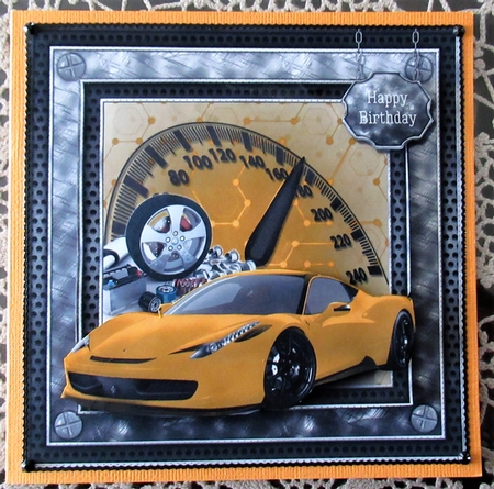Yellow Ferrari Sports Car 8x8 Mini Kit by Wendy De Winter