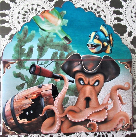 Octopus pirate 2 gift money wallet by Wendy De Winter