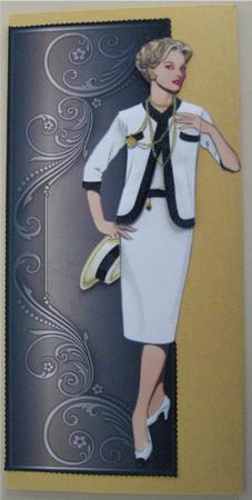 50's Fashion Large Dl with Decoupage by Wendy De Winter