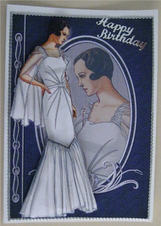 Chanel Evening Gown Fashion Reflections Decoupage by Wendy De Winter