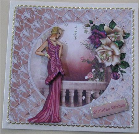 Summer Evening Card with Decoupage by Wendy De Winter