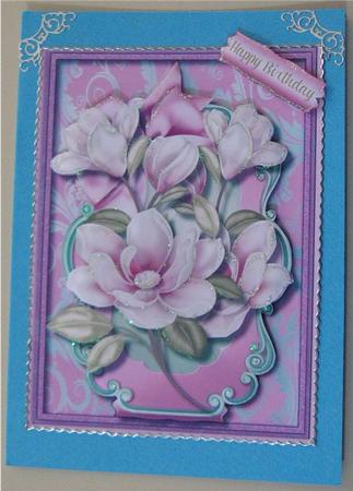 Beautiful Pink Magnolias in a Ornate Frame  by Wendy De Winter