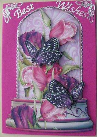 Tulips & Butterflies Globe by Wendy De Winter