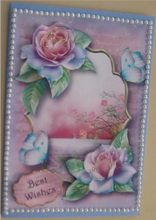 Pretty Pastel Roses & Butterflies by Wendy De Winter