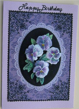 Filigree Pansies by Wendy De Winter