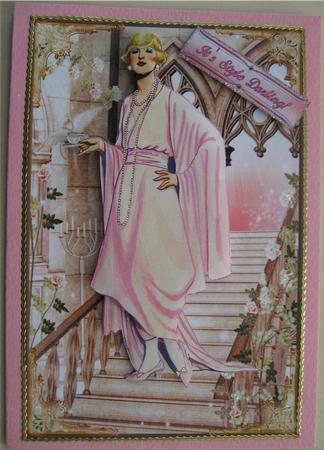 Touch of Class Ladies Decoupage Topper by Wendy De Winter