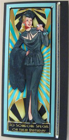 Art Deco Female Long Dl Quick Card by Wendy De Winter