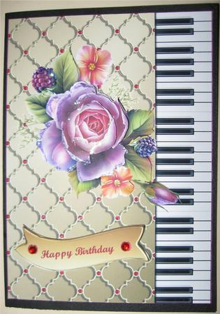 English Rose Card Front by Wendy De Winter