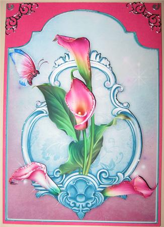 Lovely Lilies - Shaped Card Front with Step by Step by Wendy De Winter