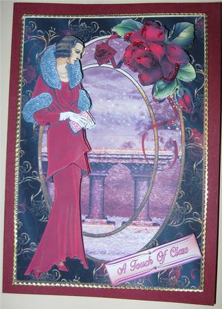 Winter Evening Card with Decoupage by Wendy De Winter