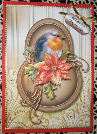 Christmas Birdsong Classic Card by Wendy De Winter