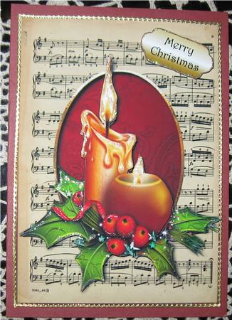 Sheet Music Christmas Candles by Wendy De Winter