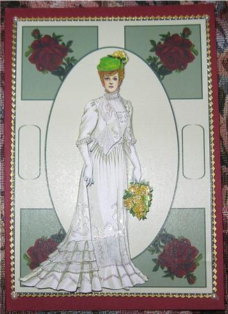 Vintage Bride Quick Card Front with Decoupage by Wendy De Winter