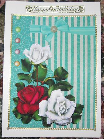 Red and White Roses by Wendy De Winter