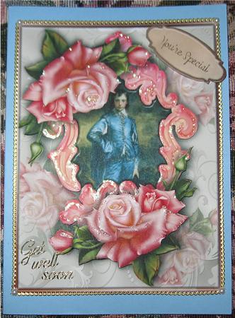 Vintage Boy Female Card by Wendy De Winter